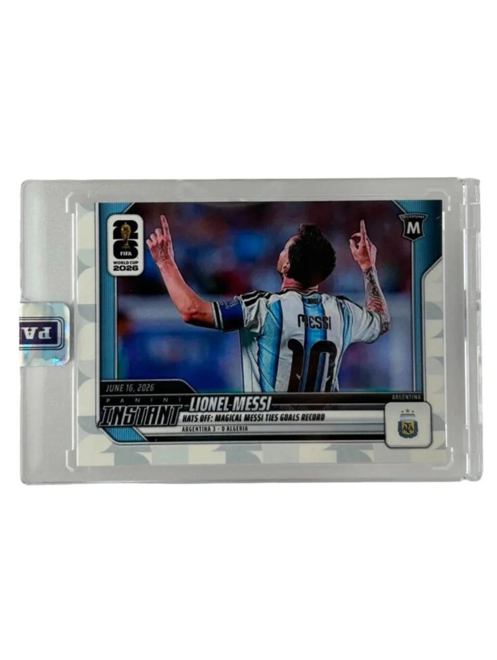 2026 Panini Instant FIFA World Cup #46 Lionel Messi Argentina Ties Goals Record